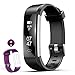 wesoo Fitness Tracker, K1 Fitness Watch: Activity Tracker with Sleep Monitor, Smart Bracelet Pedometer Wristband with Replacement Band for Kids, Women and Men(Purple+Black Band)