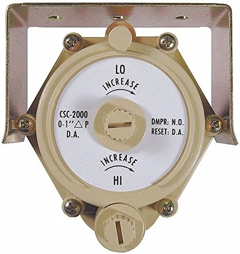 Pneumatic VAV Reset Volume Controller - Direct Acting, Paper Label Dial, NO with Bracket