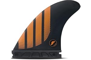 Futures Fins P6 Alpha Thruster Fin Set, Carbon/Orange, Medium