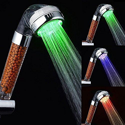 Handheld Shower Head, LED Negative Lonic Filter Sprinkler Showerhead Multicolour Handheld Shower Head Spray Shower Head Magnetic Therapy For Spa,Removing Chlorine