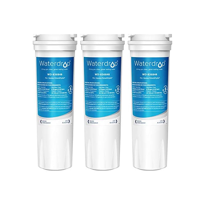 Waterdrop 836848 Replacement Refrigerator Water Filter, Compatible with