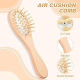 Aolso Baby Hair Brush 3Pcs Wooden Handle Eco Friendly Scalp Care Gift view 5