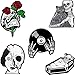 GuassLee Enamel Lapel Pin Set- Fancy Cute Brooches Pins for Backpacks Clothes Bags Jackets Hat Jewelry DIY Accessories Decoration, 5pcs Vampire Skull Witch Brooch