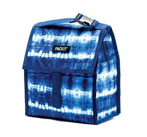 PackIt Freezable Lunch Bag with Zip Closure, Tie Dye