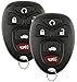 Discount Keyless Replacement Key Fob Car Entry Remote For Chevy Impala Monte Carlo Lucerne DTS OUC60270, 15912860 (2 Pack)
