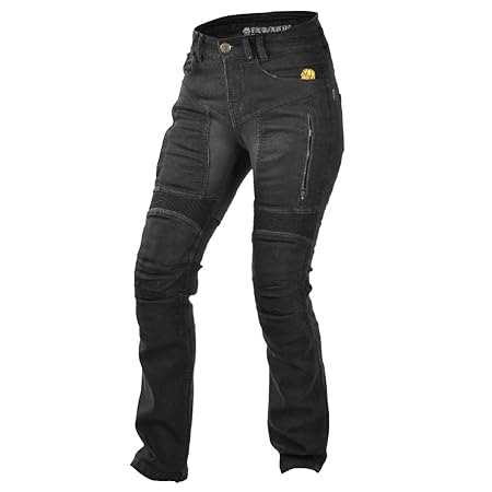 Trilobit Motorrad Damen Jeans,schwarz, 34