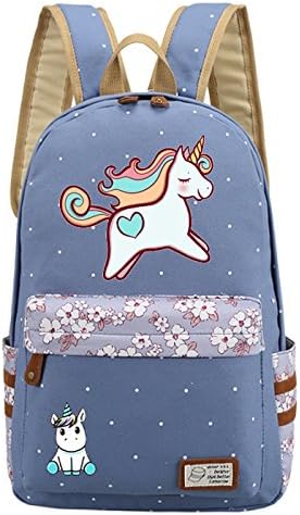 Kid's Girls Floral Animal Cartoon School Backpack Cute Unicorn Travel Shoulder Bag (6)