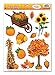 Holiday Designs Thanksgiving Window Cling Decorations - 4 Large Sheet Sets Featuring Turkeys, Pilgrims, Leaves, Pumpkins, Cornucopia and Other Fall Themes