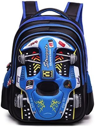 XMCOWAYOU Backpack Water Resistant Boys 3D Cute Car Cartoon SchoolÂ Book Bag, Grades 3-4