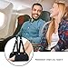 Travel Airplane Footrest Foot Hammock, Foot Rest Under Desk Protects The Leg from Swelling and Soreness, Airplane Travel Accessories with Portable Drawstring, Eye Mask and Earplugs (Black)