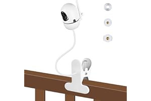 GAHOGA Baby Monitor Mount Compatible with HelloBaby HB65/ HB40/ HB6550/ HB66/ HB6339/ HB6550 Pro, ANMEATE SM935E, Adjustable Baby Monitor Stand Flexible Clip Clamp Mount No Drilling