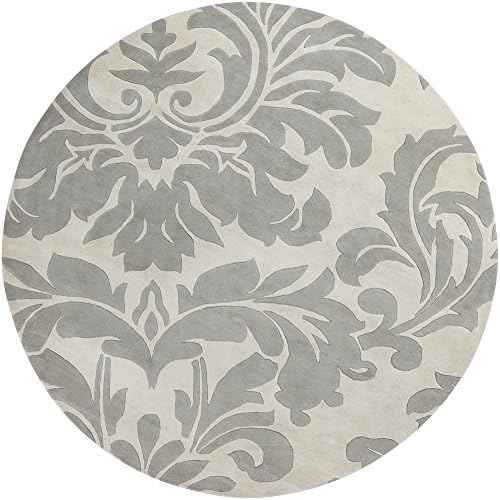 Art of Knot "Vlore" Area Rug, 8' Round, Medium Gray/Cream