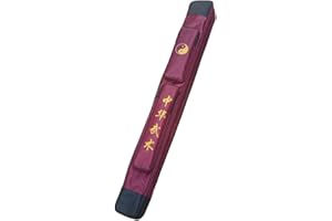ZooBoo Tai Chi Sword Bag – Durable Kung Fu Single/Double Layer Swords Carrying Case, Martial Arts Weapon Bag with Shoulder Strap, Oxford Cloth & PU Leather Design