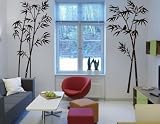 HPG 1 X Hotportgift Bamboo Mural Home Decor Decals Decorative Removable Craft Art Wall Stickers Black, OneSize
