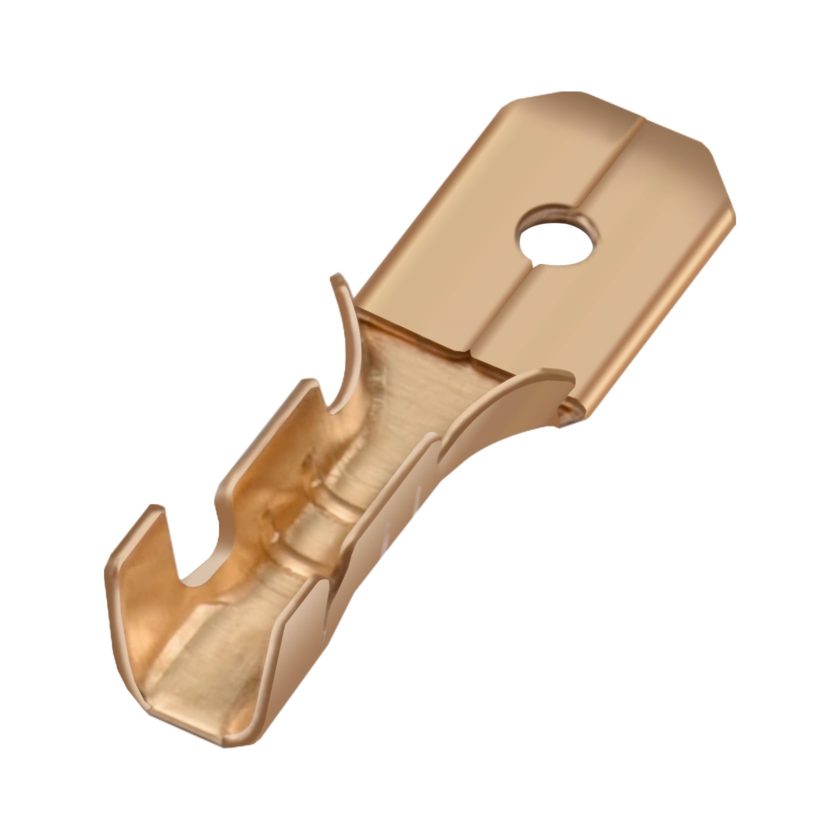 Heschen male spade quick splice crimp terminals 6.3mm crimp connector non insulated 100 pcs