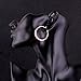 Fashion Women 18k Rose Gold Plate Smooth Hoop Earrings