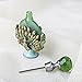 YU FENG 1/4 oz Miniature Glass Perfume Bottle Empty Vintage Jeweled Peacock Decor Crystal Perfume Bottles(Green)