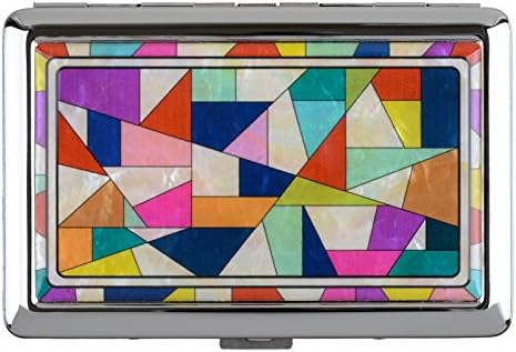 Cigarettes Box Storage Case Box Tobacco 100s Cigar Container Holder Mother of Pearl (Patchwork)
