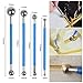 BUYGOO 16Pcs Caulking Tool Kit Silicone Sealant Finishing Tool (Blue) + Caulk Finishing Tools Metal ball Tile Floor Joint Repair Kit for Bathroom Kitchen