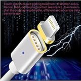 USB Magnetic Cable for iPhone 6s, 6s Plus, iPhone 6, iPhone 6 Plus, iPhone 5, iPhone 5c, iPhone 5s, iPad Pro, Air 2 and More