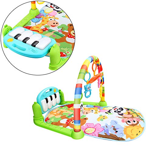Baby Game Pad Music Activity Gym Game Blanket Crawling Mat Education Blanket Activity Fitness Toy Kick Piano Light Sound Baby Rainbow Color 1 Set