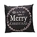Pillow Cases,IEason Clearance! Christmas Letter Sofa Bed Home Decoration Festival Pillow Case Cushion Cover (Black)