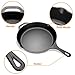 Cast Iron Skillet Set,IEOKE 2 Pieces Pre-seasoned Pan 8-Inch and 12.5 Inch Stovetop Oven Cookware Set Heavy Duty Kitchen Pot