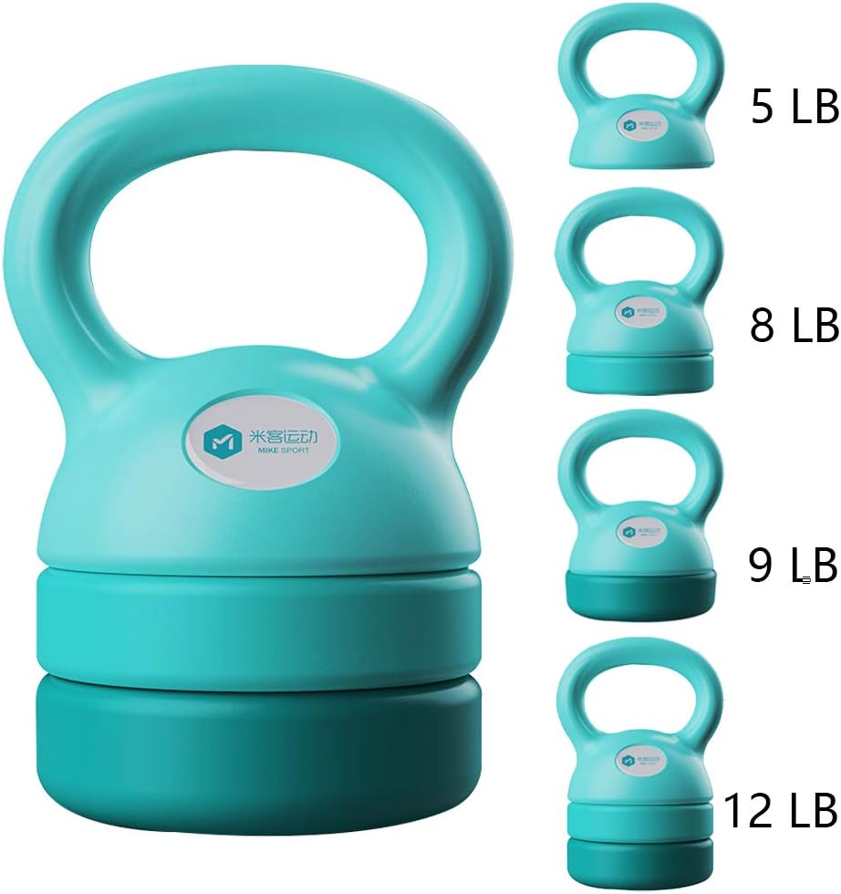 LSBQQ Kettlebell 5LB/8LB/9LB/12LB Adjustable Kettlebell,Strength Traning Home Gym Fitness Suitable for Beginners And Intermediates,Kettlebells Set, for Weightlifting,Lose Weight