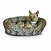 K&H Pet Products Self-Warming Nuzzle Nest Cat Bed, Soft Plush Comfortable Self Heating Pet Bed, No Electric Needed to Keep Pets Warm, Also For Small Dogs, Machine Washable - 19in Leopard/Tan