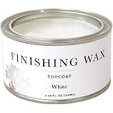 Jolie Finishing Wax - Protective topcoat Paint - Use on interior furniture, cabinets, walls, home decor and accessories - Odor-Free, Non-Hazardous - White - 120 ml