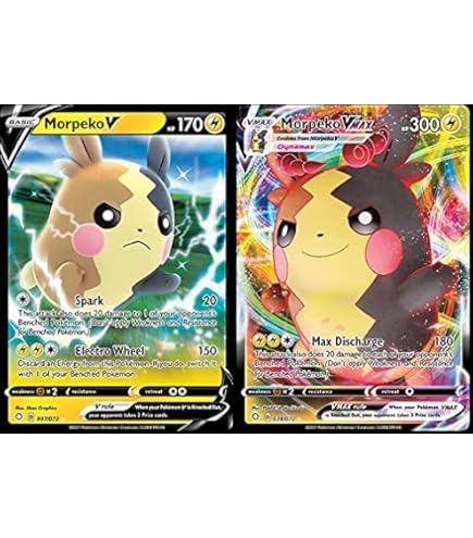 morpeko v pokemon card Amazon.com: Morpeko V 095/172 Brilliant Stars - Ultra Rare Pokemon Card