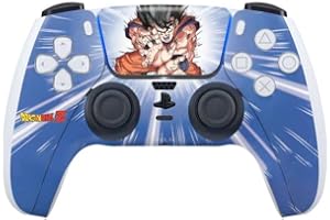 Skinit Decal Gaming Skin Compatible with PS5 Controller - Officially Licensed Dragon Ball Z Goku Kamehameha Blast Design