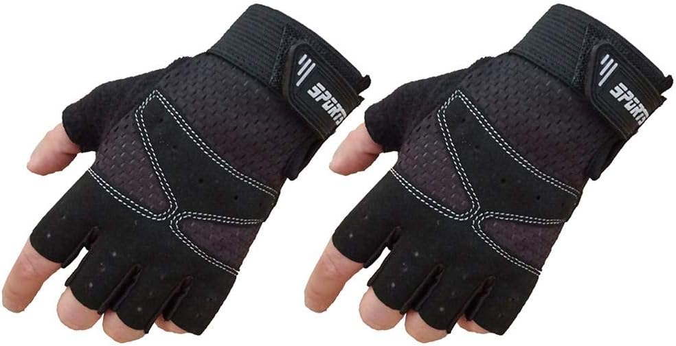 Onlyonehere Kids Sports Fingerless Gloves, Protective Gym Running Gloves Cycling Bicycle Gloves, Breathable Non-Slip Shock-Absorbing Skateboard Gloves Roller Skating Gloves Mitten For Boy Girl