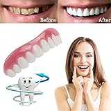 Comfort Fit Teeth Top Cosmetic Veneer One Size Fits All (White)