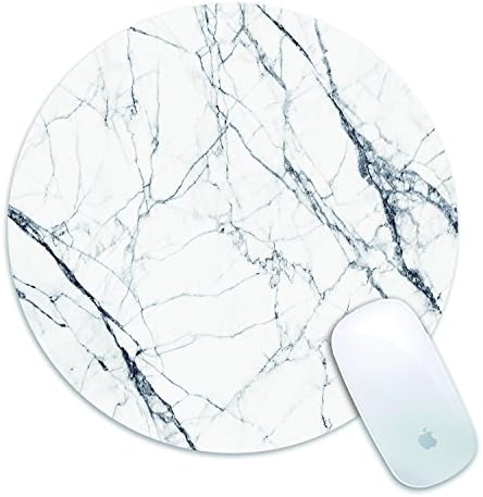 Mouse Mat, Customized Durable Non-Slip Rubber Round Gaming Mouse Pad, Mouse Mat for Professional Gamers and Office - Marble