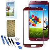 Red Replacement Screen Glass Lens Kit For Samsung Galaxy S4 SIV i9500 + Tools