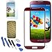 Red Replacement Screen Glass Lens Kit For Samsung Galaxy S4 SIV i9500 + Tools