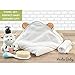 Vesta Baby Hooded Bath Towel and Washcloth Set for Sensitive Skin, Natural Bamboo Rayon 30 x 30 inch Soft Absorbent Towel for Babies, Toddlers, Infants, Little Kids