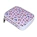 Teamoy Crochet Hook Case, Travel Storage Bag for Various Crochet Needles and Accessories, Lightweight and All in One Place, Easy to Carry, Purple Flowers(No Accessories Included)
