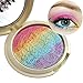 Travelmall Rainbow Highlighter Eyeshadow Makeup Palette Powder Makeup Rainbow Cake , 6 colors in 1 (Rainbow)