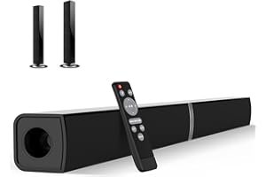 MZEIBO TV Sound Bar, Sound Bars for TV Bluetooth 5.0 Soundbar 50W 32Inch Split Soundbars with HDMI-ARC/Optical/AUX Connection, 2-in-1 Detachable Soundbar for Home Theater Audio