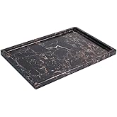 100% Natural Marble Serving Tray Luxury Calaccata Viola Marble Storage Tray for Home Decor Stone Tray for Bathroom/Kitchen/Vanity/Dresser,Plate Holder for Tissues, Candles, Towel