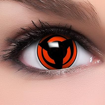 Sharingan Kontaktlinsen Mangekyou in rot inkl. Behälter - Top Linsenfinder Markenqualität, 1Paar (2 Stück)