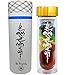 NALU TIBET -No Regrets- Tea Infuser Tumbler, Fruit Infusion Glass Bottle & Coffee Brewer with Filter 15.8oz