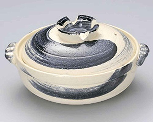 Gosu Brusho for 2-3 persons 8.7inch Donabe Japanese Hot pot Beige Ceramic Made in Japan