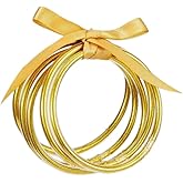 Glitter Jelly Bangles Bracelets for Women- Soft Silicone Glitter Filled Bracelet Sparkling Fashion Bangles for Ladies