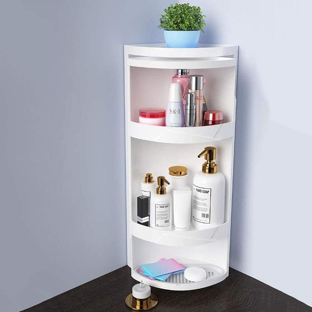 LAVNIK Bathroom Rotating Triangle Storage Rack 360 Degree Rotating