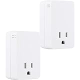 GE UltraPro Surge Protector with Audible Alarm, 2 Pack, Outlet Extender, Fits Behind Hard-to-Reach Areas, End of Service Alar