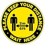 Pack of 10. Please Practice Social distancing Floor
