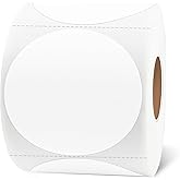 2 Inch Round Thermal Labels, Self Adhesive Circle Waterproof Thermal Labels, Multipurpose Roll Direct Thermal Sticker for DIY Logo Design, 500 Labels/1 Roll